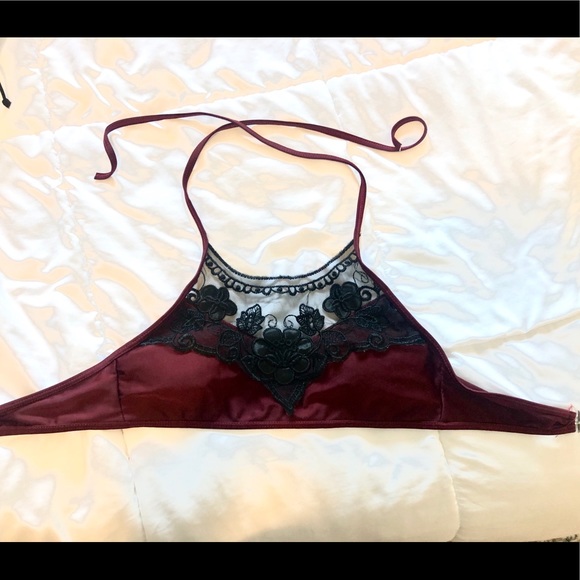 Burgundy Bikini Top